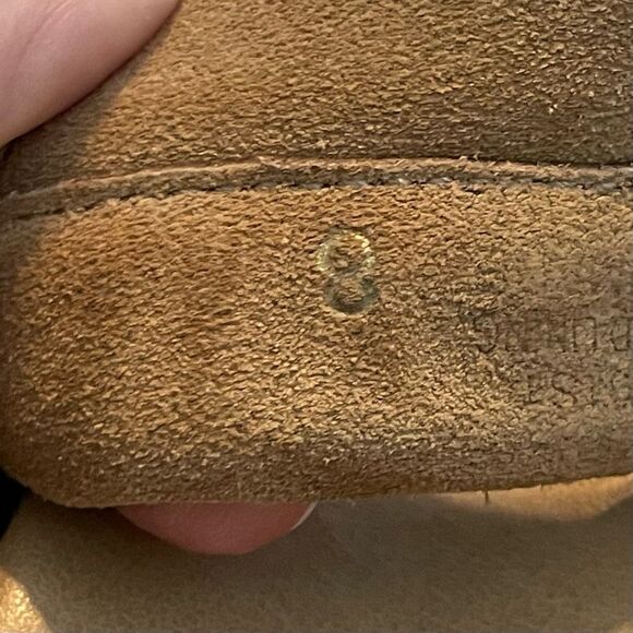 Steve Madden Wizen Sandal Tan Suede Textured Leather Slide Slip-On Flat 8‎ - Picture 9 of 10